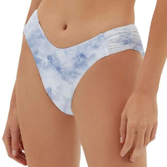 Jonathan Simkhai Camila Bikini Swimsuit Bottom Sky Tie Dye Blue White Medium - Picture 1 of 8